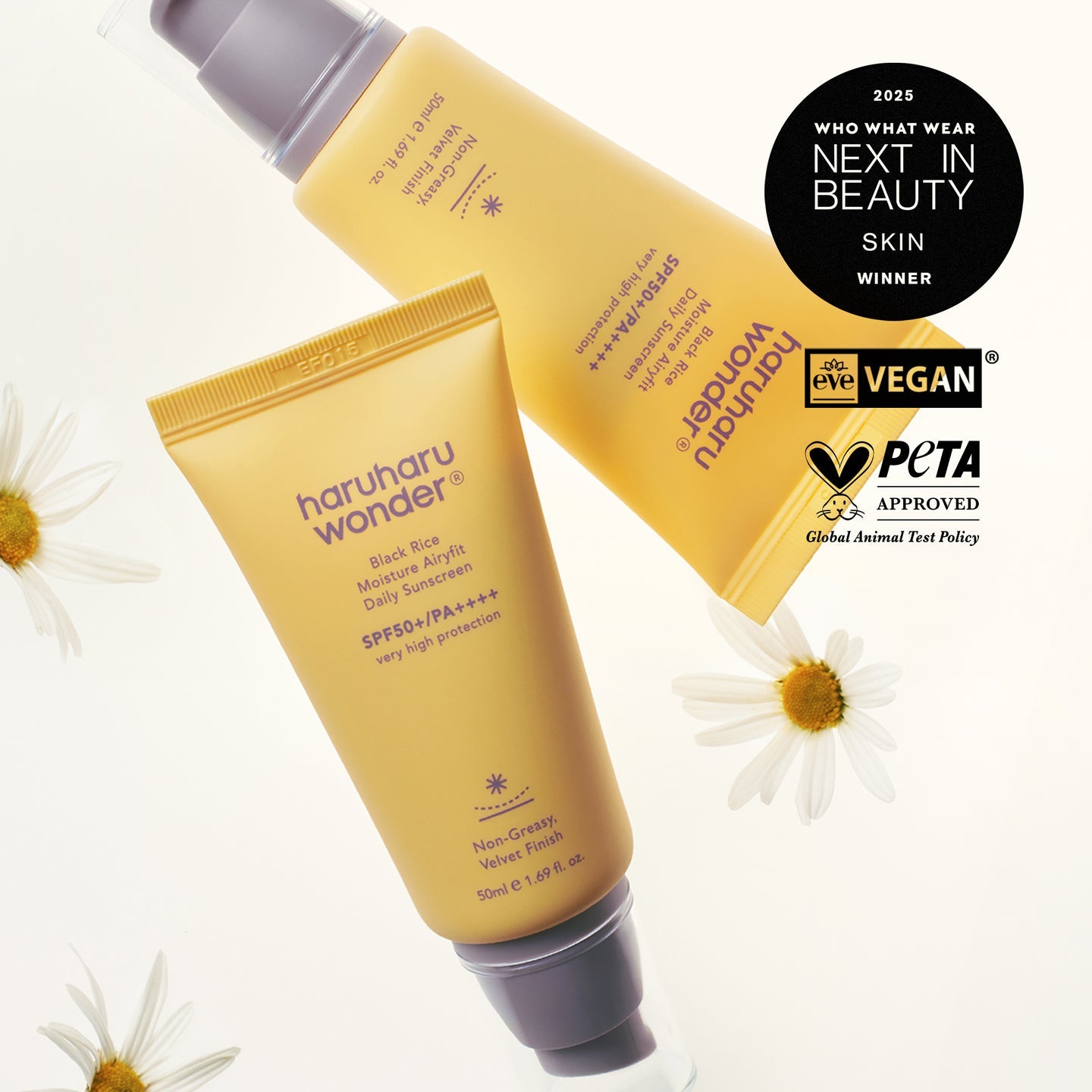 HaruHaru Wonder Black Rice Moisture Airyfit Daily Sunscreen SPF50+ PA++++ 50ml