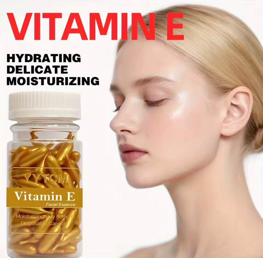 Vitamin E Serum Capsules – Deep Hydration & Glow Facial Essence (90 Capsules)
