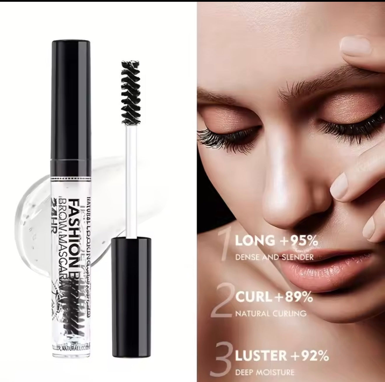 Transparent Eyelash Growth Serum – Waterproof Lash Enhancer for Longer, Fuller & Healthier Lashes