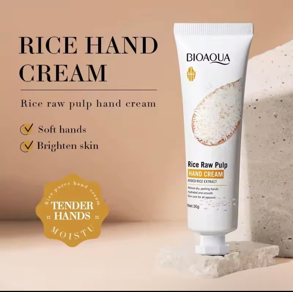 BIOAQUA Rice Hand Cream – Deep Moisturizing & Nourishing Hand Care 30g