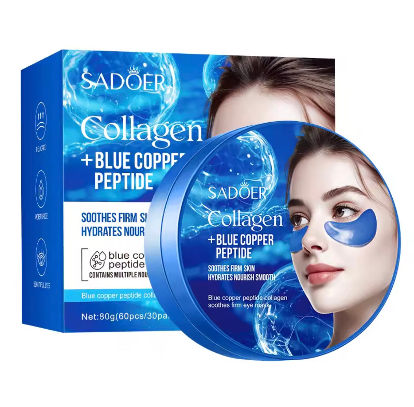 SADOER Caffeine Collagen Eye Patches – Anti-Wrinkle Eye Care