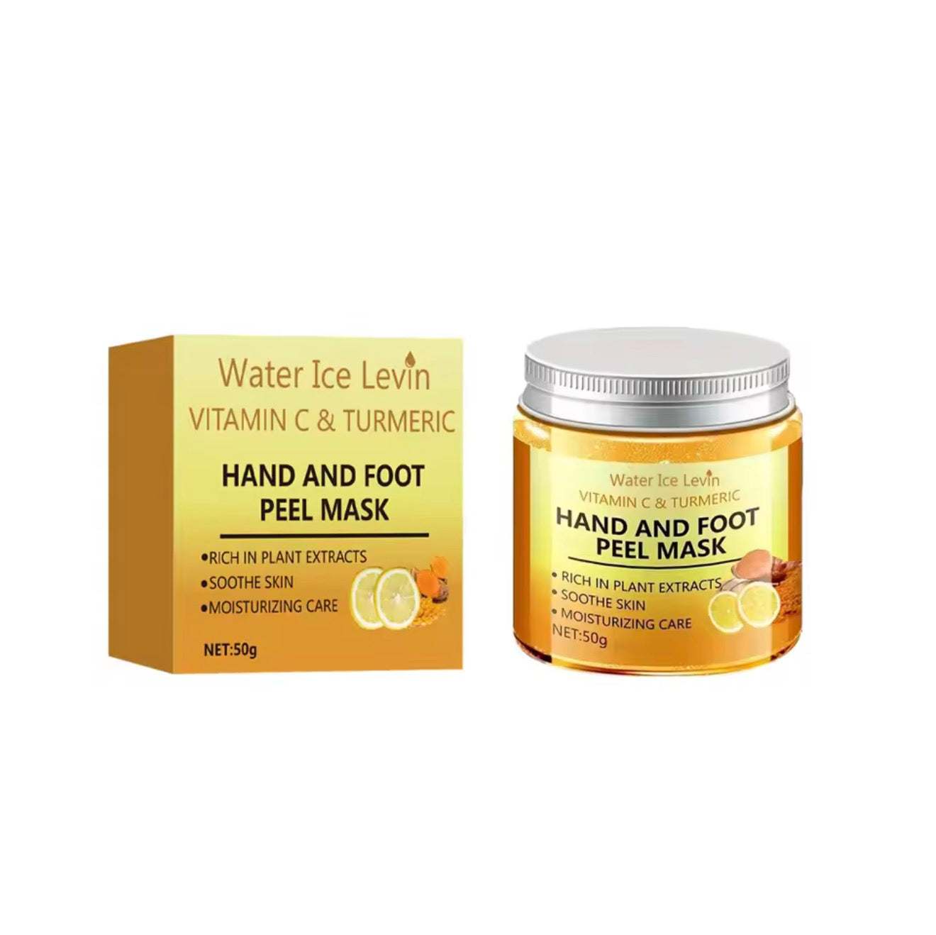 Vitamin C & Turmeric Hand & Foot Peel Mask – Brightening & Moisturizing Ca