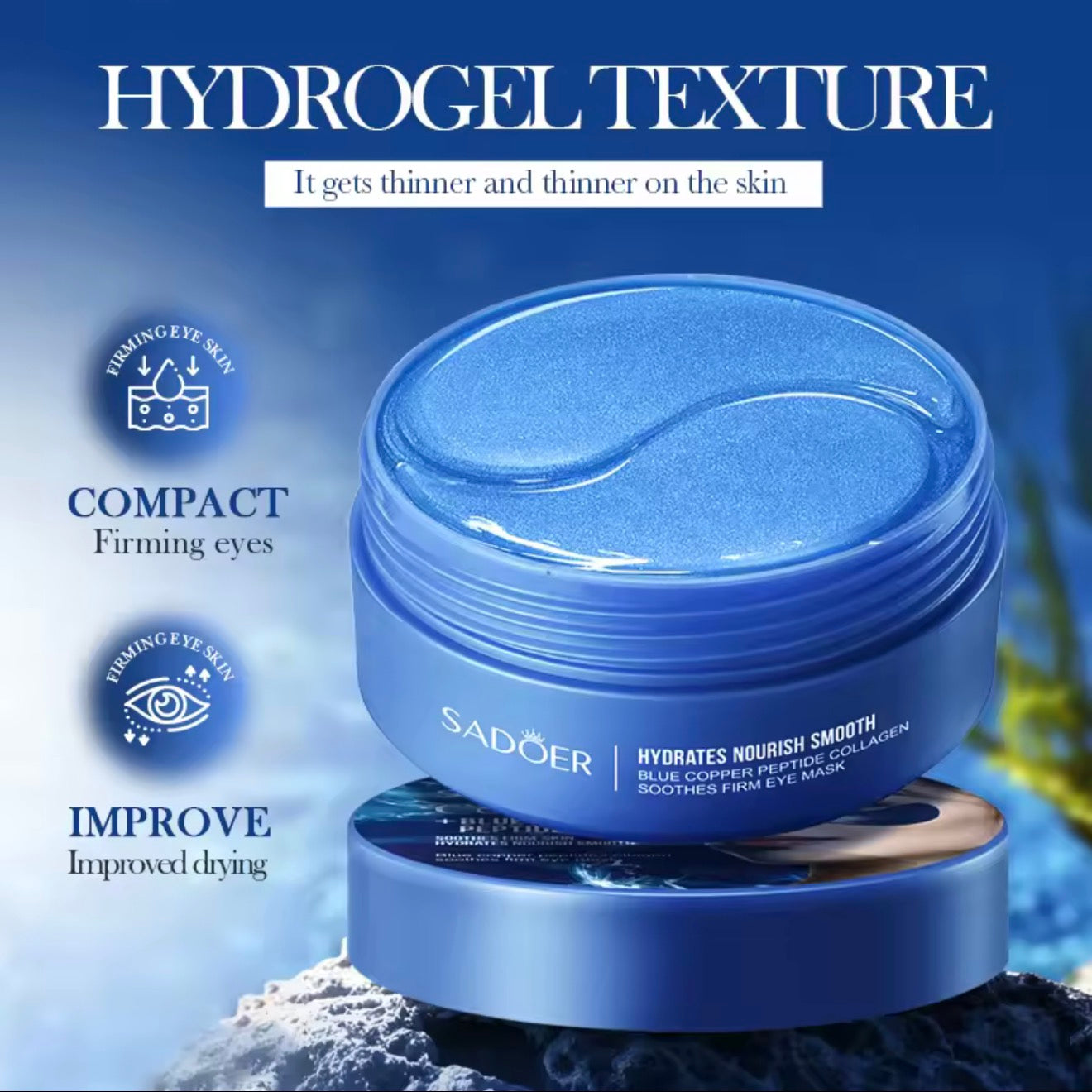 SADOER Caffeine Collagen Eye Patches – Anti-Wrinkle Eye Care