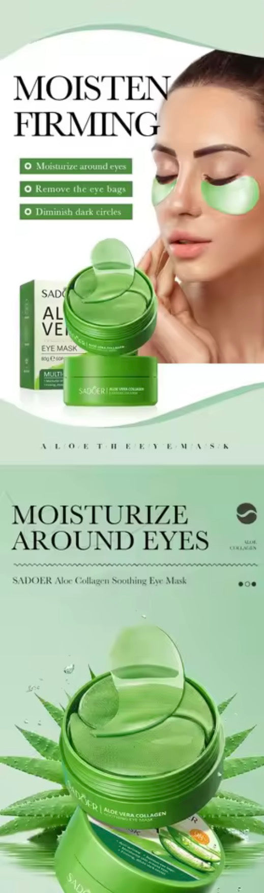 Aloe Vera Collagen Eye Mask – Dark Circle & Anti-Wrinkle Care