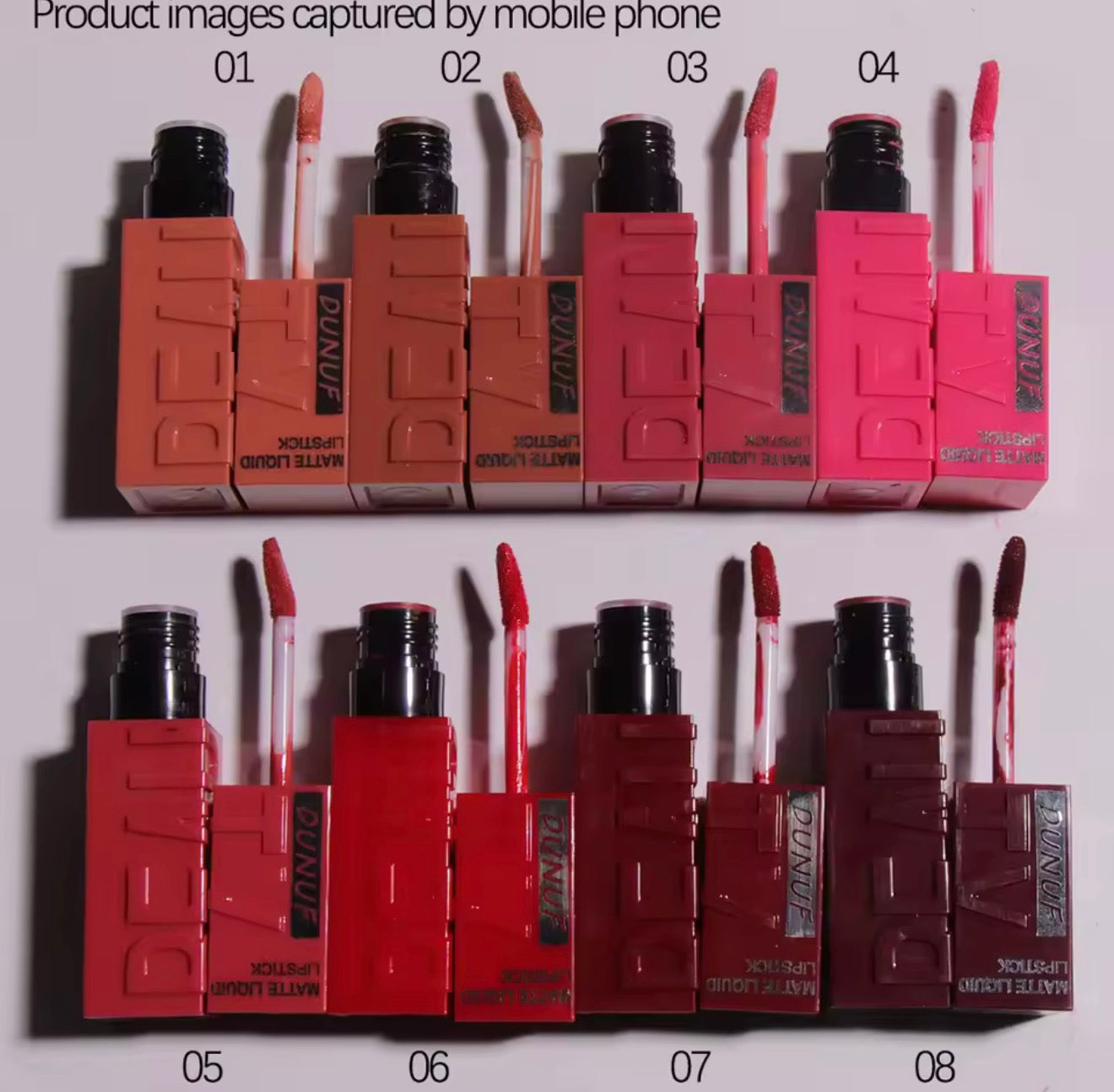 DUNUF Matte Velvet Liquid Lipstick – Waterproof & Long Lasting (8 Shades)