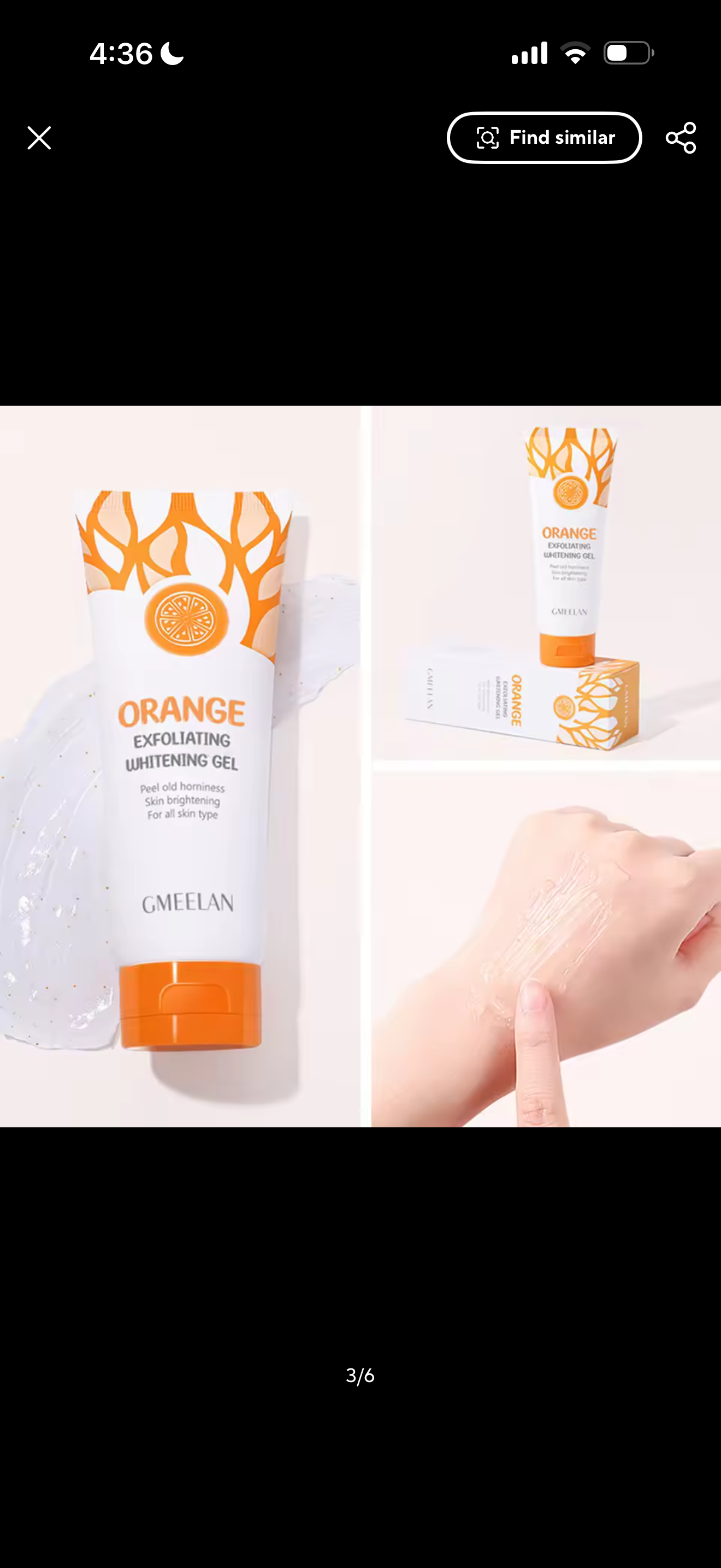Orange Exfoliating Gel – Brightening & Deep Cleansing Face Scrub (50g)