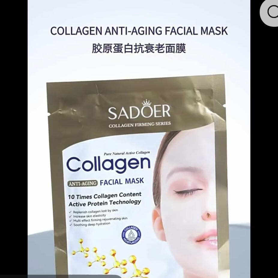 SADOER Collagen Face Mask – Firming & Hydrating Sheet Mask (5pcs)